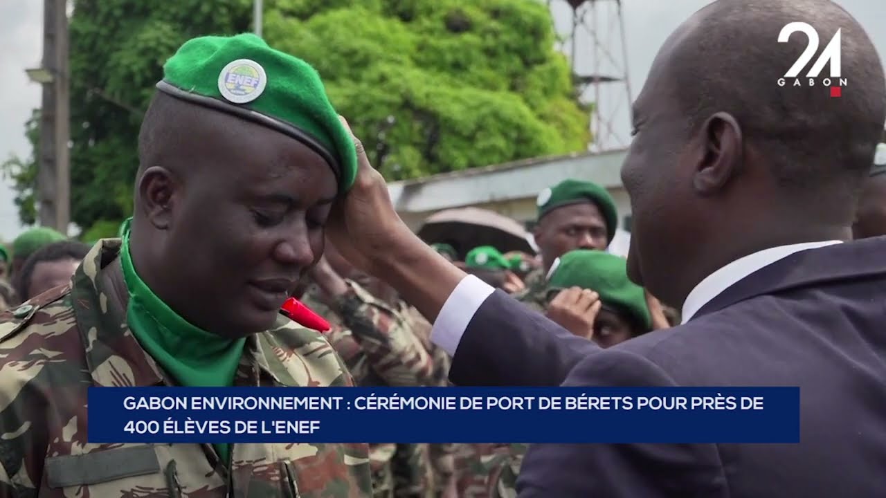 GABON ENVIRONNEMENT   CÉRÉMONIE DE PORT DE BÉRETS POUR PRÈS DE 400 ÉLÈVES DE L'ENEF