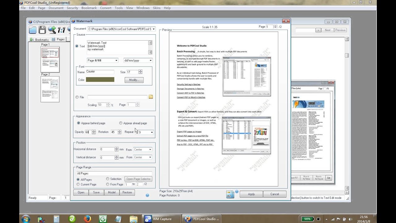 PDFCool Studio - How to Add Watermark on PDF Documents