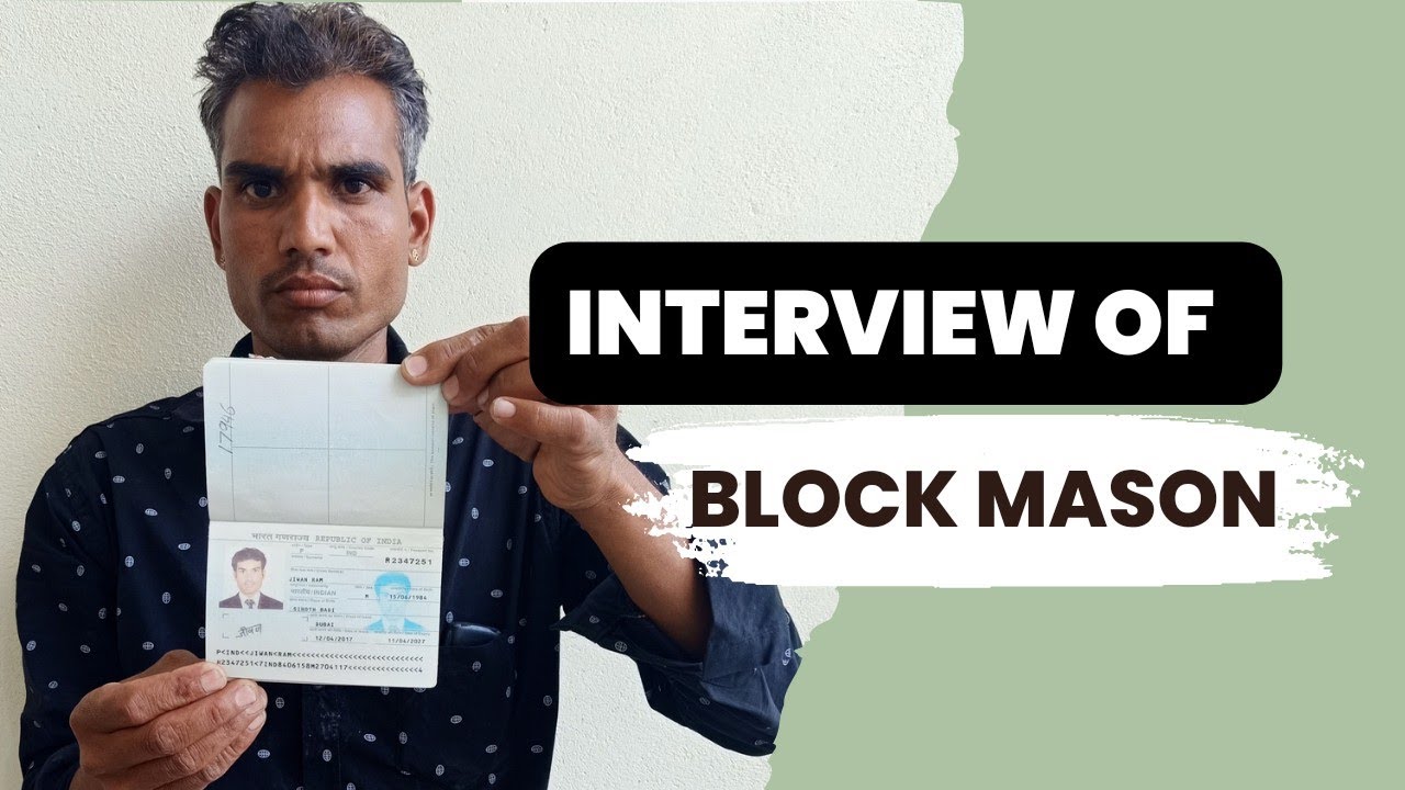 Interview for Block & Plaster Mason Job in Gulf Country