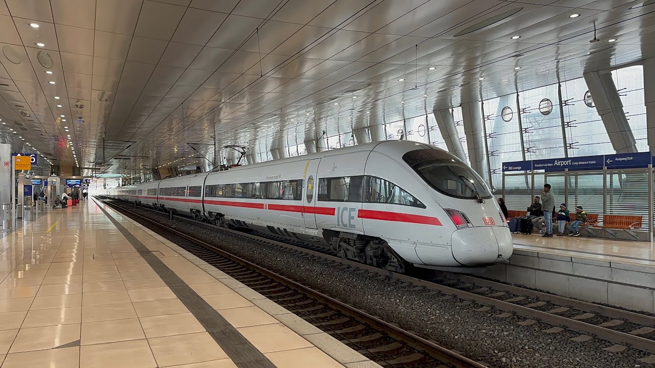 DB Class 411 (ICE-T) On Train 27 to Wien Hbf @ Frankfurt am Main Flughafen Fernbahnhof!