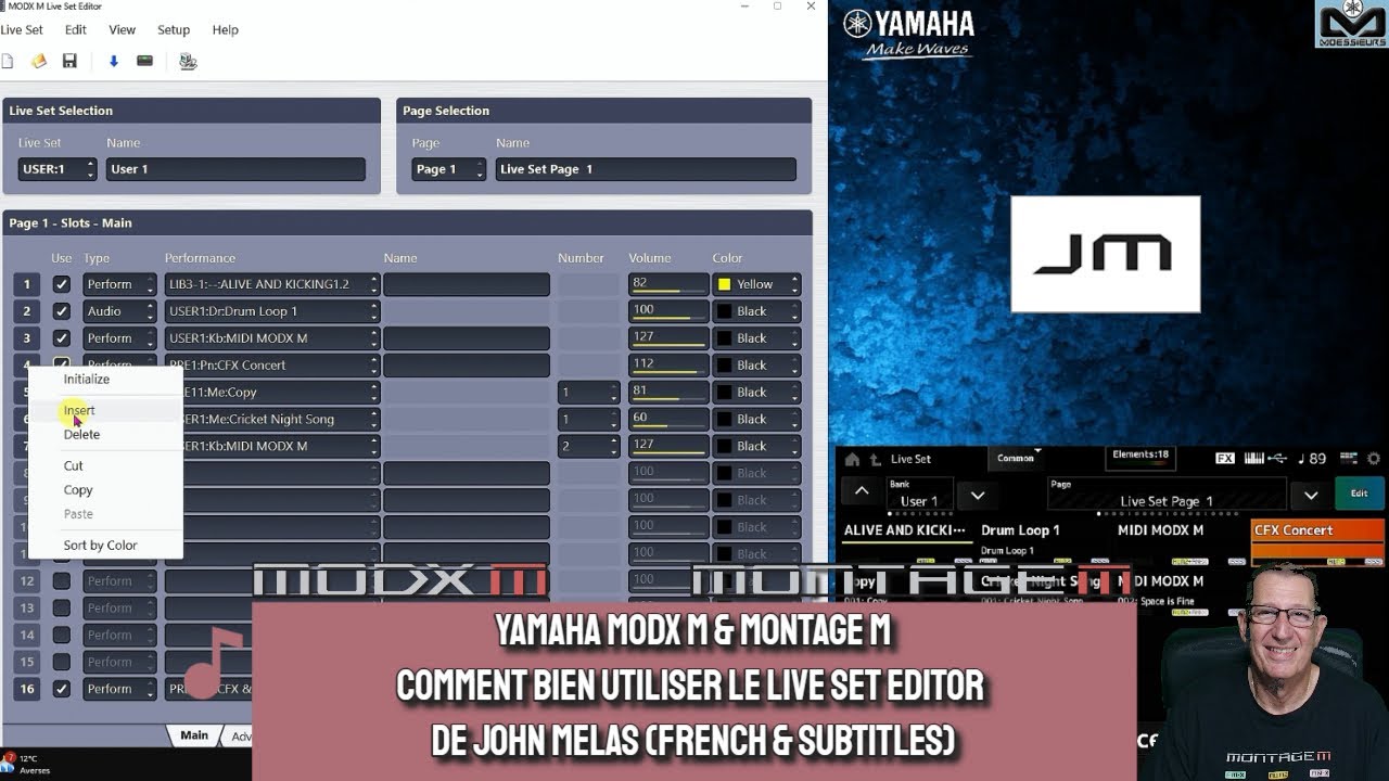 MODX M & Montage M | Comment bien utiliser le Live Set Editor de John Melas (FR & Subs)