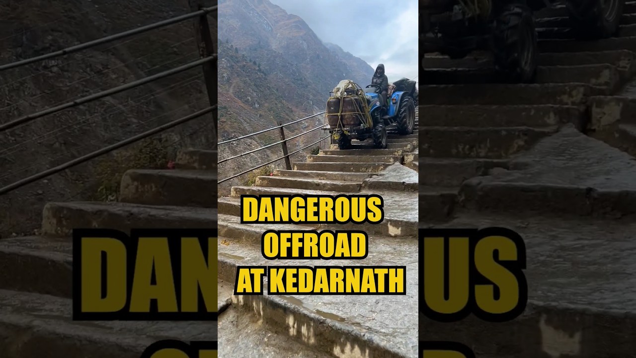 Dangerous offroad with tractor 🚜 at #kedarnath 🔥🔥 #tractor #shorts #viral  #trending #offroad