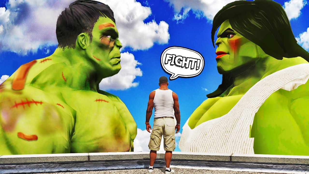 HULK FIGHTS HIS GIRLFRIEND In GTA 5 (Mods)