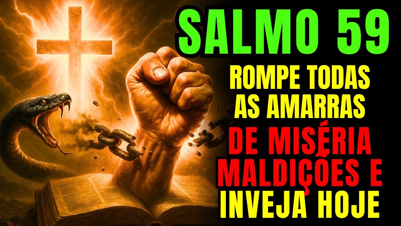 BASTA VOCÊ OUVIR 1 VEZ!  ROMPA TODAS AS AMARRAS DE MISÉRIA, MALDIÇÕES E INVEJA HOJE! SALMO 59
