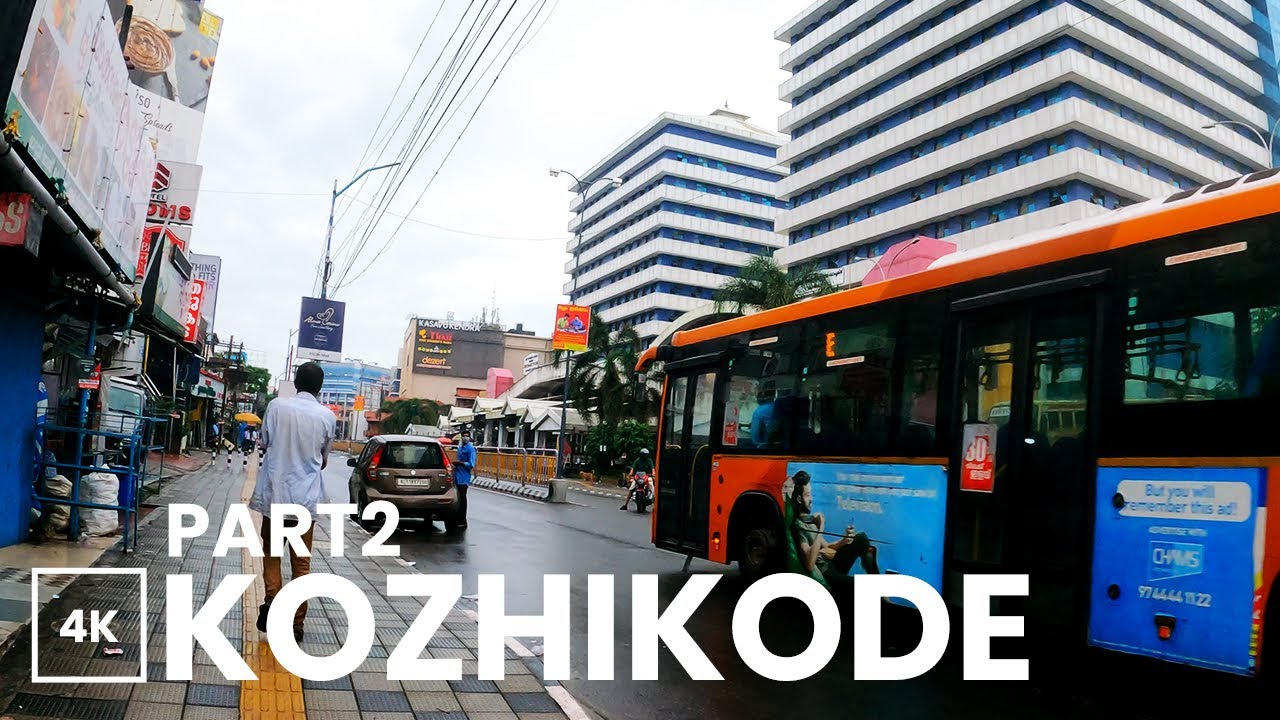 Walking in the Rain in Kozhikode കോഴിക്കോട് (Calicut) (Part2), 4K ASMR Walk, Kerala Tourism, Vlog #6