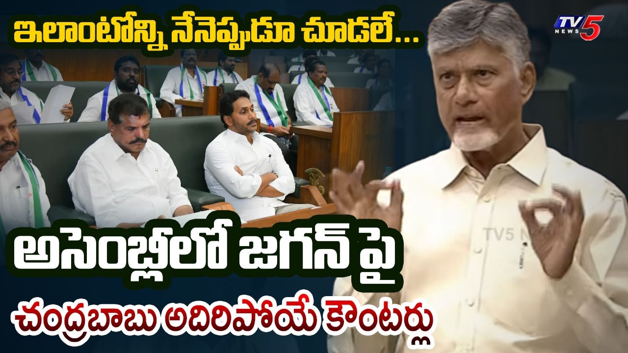 CM Chandrababu Strong Counter to Jagan | AP Assembly | YSRCP | TV5 News