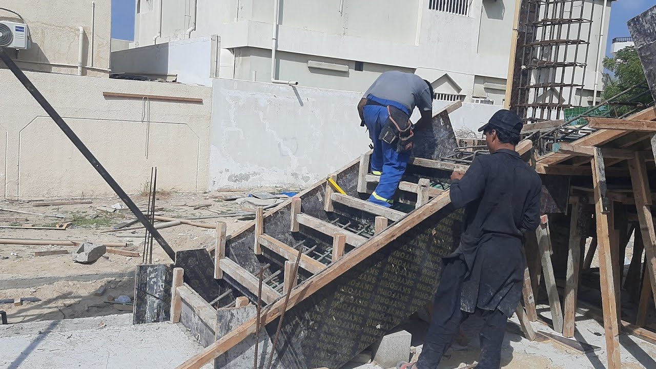 How to Start new villa construction in dubai step by step || Staircase work in Dubai UAE
