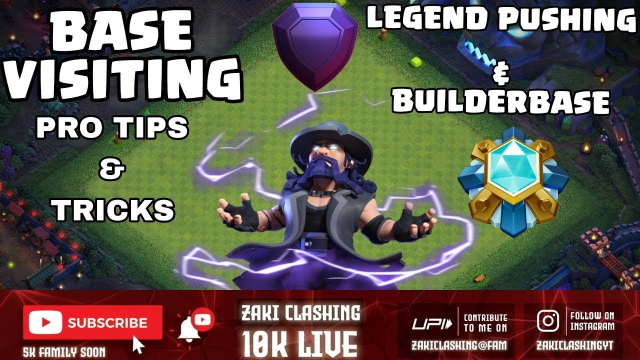 CLASH OF CLANS LIVE BASE VISITING | TROPHY PUSHING COC #coclive #coc Live streaming of Zakiclashing