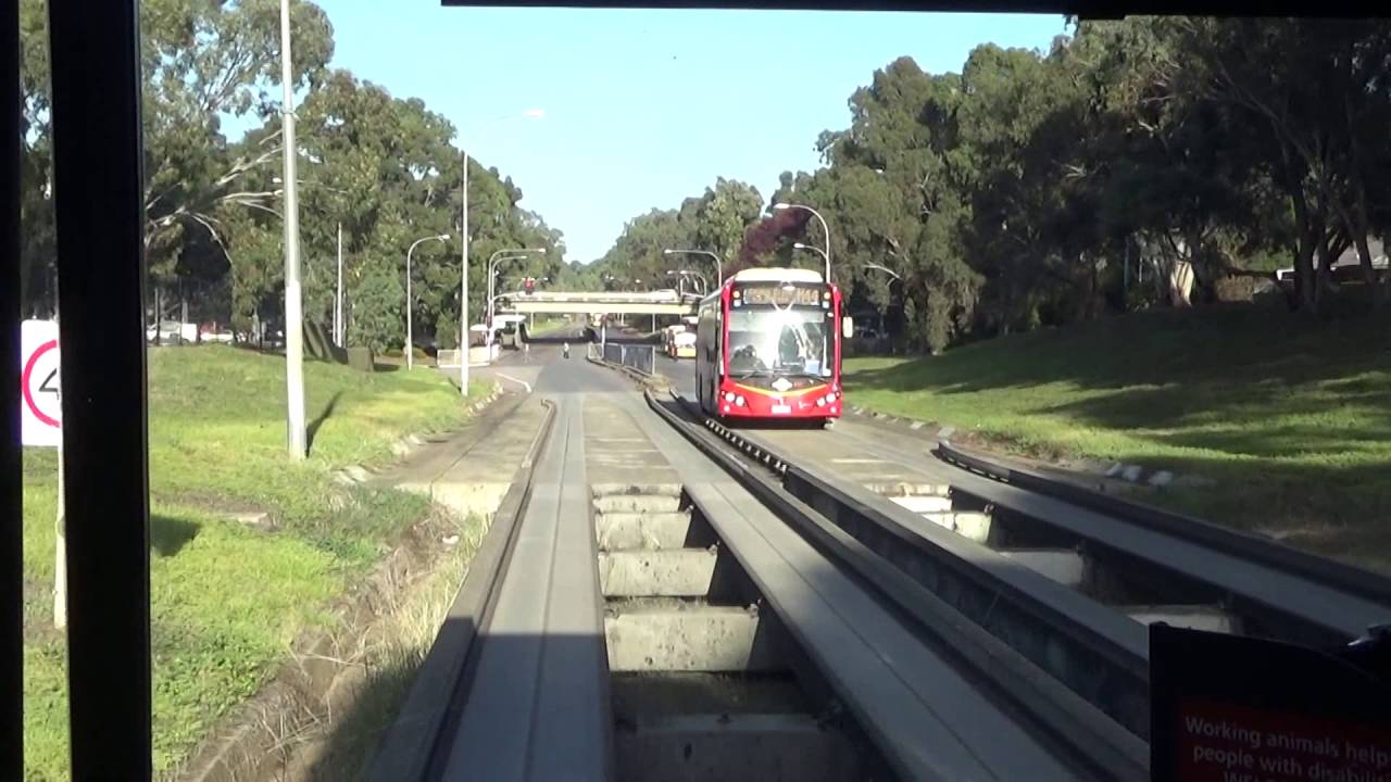 Express service!!Adelaide O-Bahn Route No.544X  Driving View TTP Interchange to City-Grenfell St