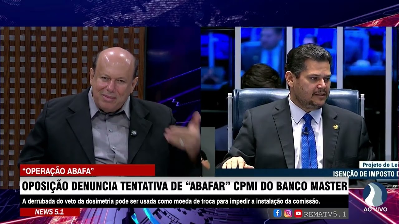 OPOSIÇÃO DENUNCIA TENTATIVA DE 'ABAFAR' CPMI DO BANCO MASTER