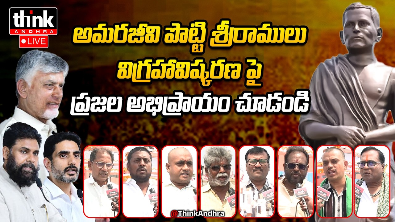 అమరజీవి పొట్టి శ్రీరాములు విగ్రహంపై ప్రజాభిప్రాయం! Public Talk On Amarjeevi Potti Sriramulu Statue