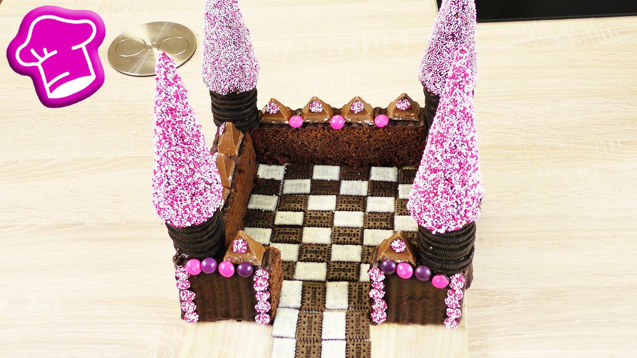 Wunderschöner BURG-KUCHEN | einfache Geburtstagskuchen Idee | Schloss Kuchen OHNE Backen