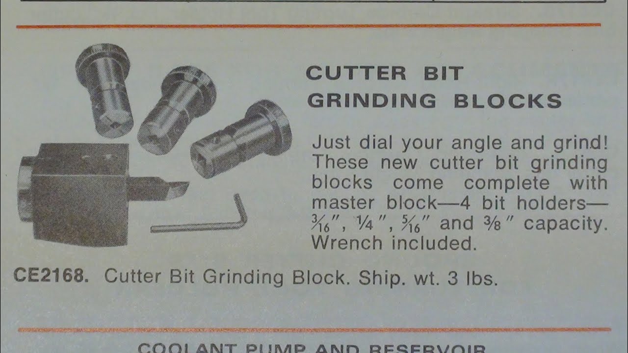 SOUTH BEND GRINDING JIG Body #706 pt 1 tubalcain lathe bits