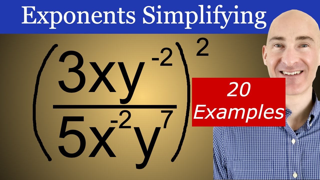 Exponents Simplifying (Multiplying, Dividing, Fractions, Negative Exponents) Lots of Examples!