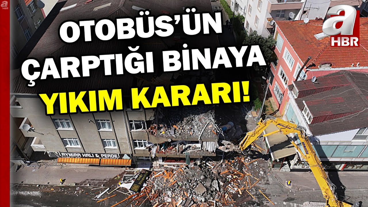 Otobüsün Çarptığı Bina Yıkılacak! Çarpma Sonucu Ağır Hasar Gören Bina İçin Yıkım Kararı Verildi!