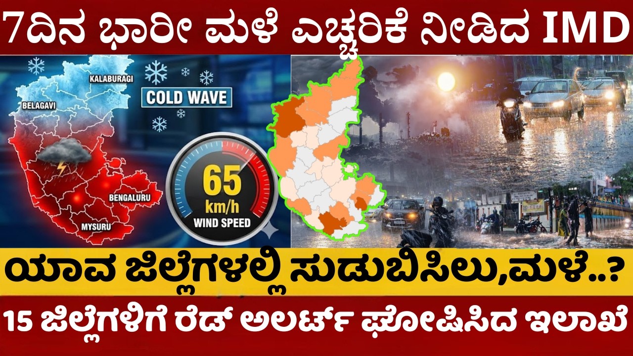 Rain In Karnataka | ಈ ವಾರದಲ್ಲಿ ಕರ್ನಾಟಕದ ಈ ಭಾಗಗಳಲ್ಲಿ ಮಳೆ ಸಾಧ್ಯತೆ | ಬೆಂಗಳೂರಲ್ಲಿ ಹೇಗಿದೆ ವೆದರ್ | #rain