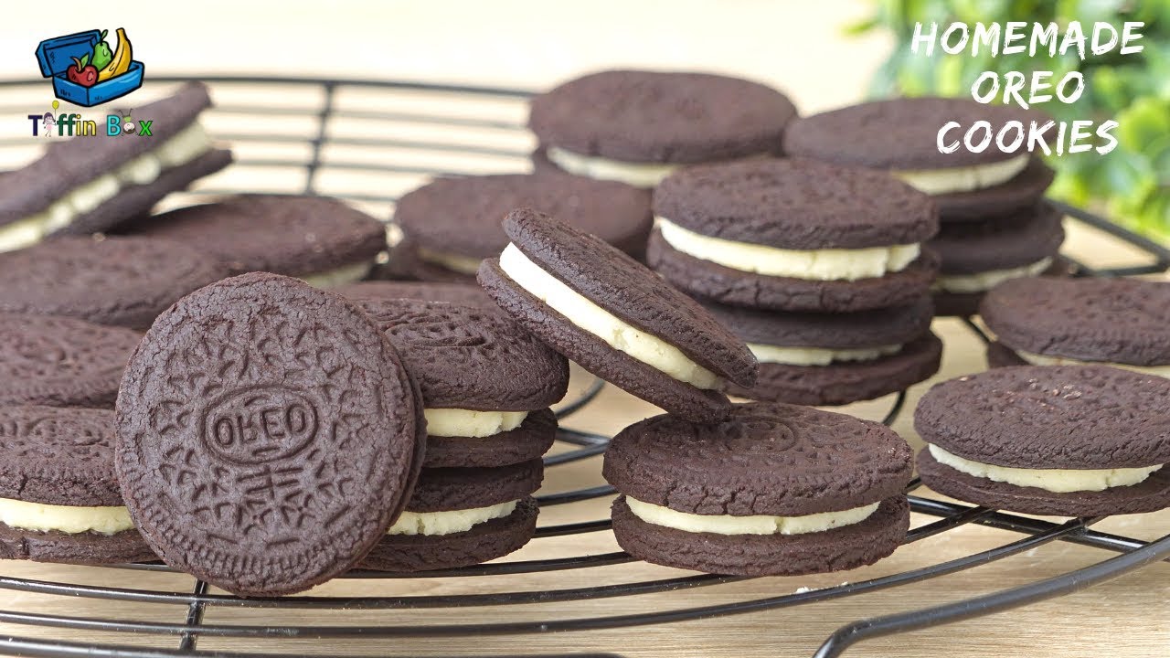 Homemade OREO Cream Cookies Recipe for Kids Tiffin Box | Dark Chocolate Biscuit/cookie, ওরিও কুকিজ