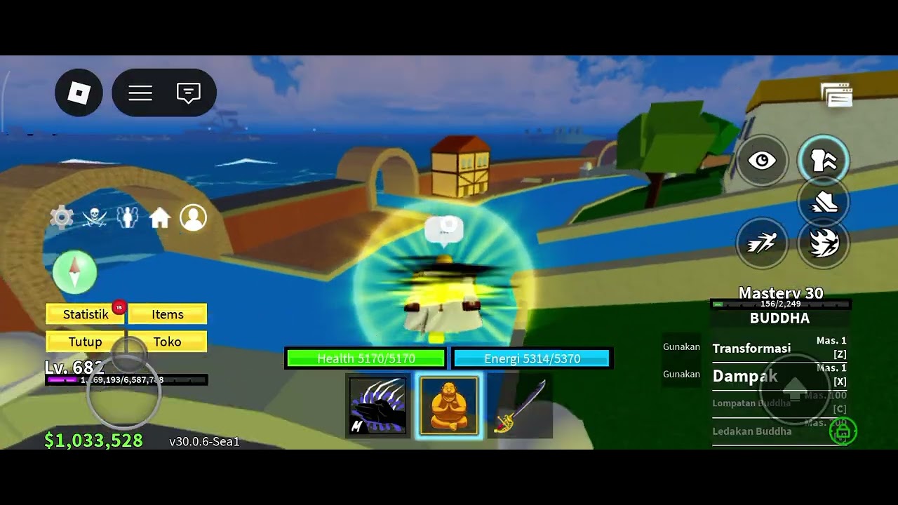 Grinding level blox fruit from 300 - 1500 part 3