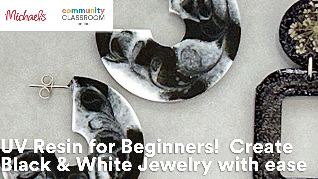 Online Class: UV Resin for Beginners!  Create Black & White Jewelry with ease | Michaels