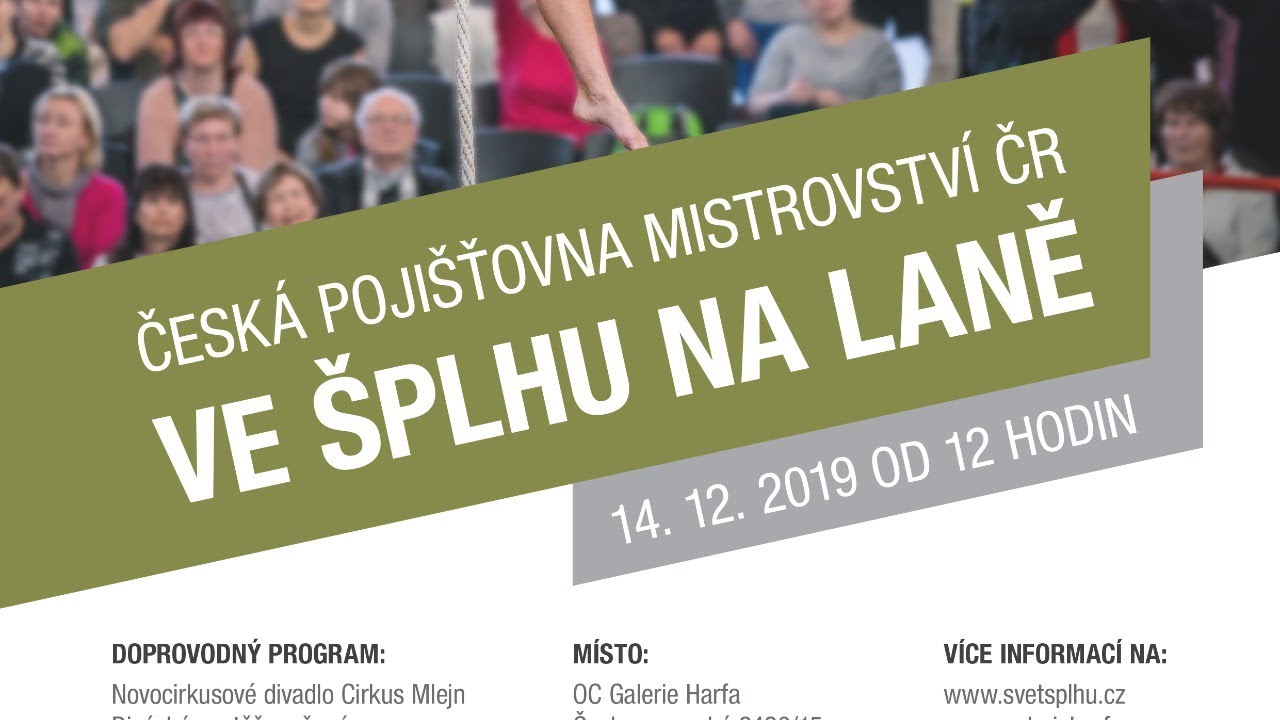 ČESKÁ POJIŠŤOVNA MČR VE ŠPLHU NA LANĚ 2019