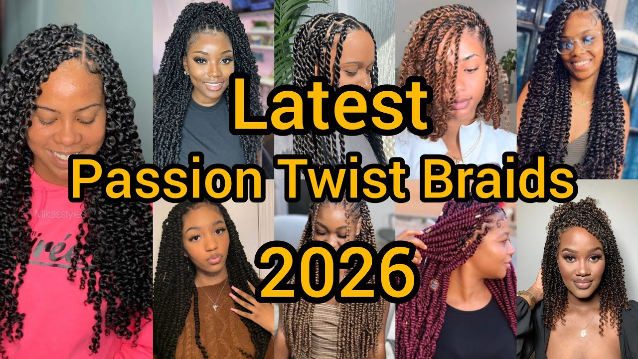 Latest Natural Passion Twist Braid Hairstyles for Black Women | Mini Twist Braids |  | Kinky Twist