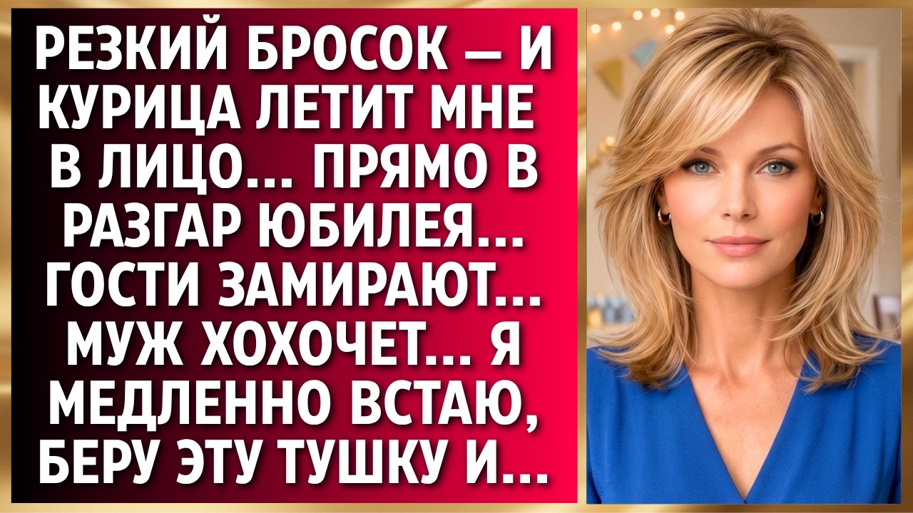 Резкий бросок&mdash;И КУРИЦА ЛЕТИТ МНЕ В ЛИЦО...Гости замирают. Муж хохочет...Я медленно встаю, беру...
