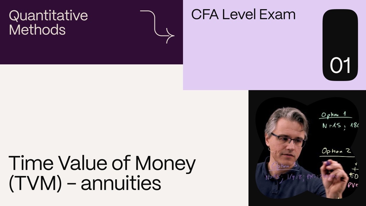 Time Value of Money (TVM) - annuities (for the CFA Level 1 exam)