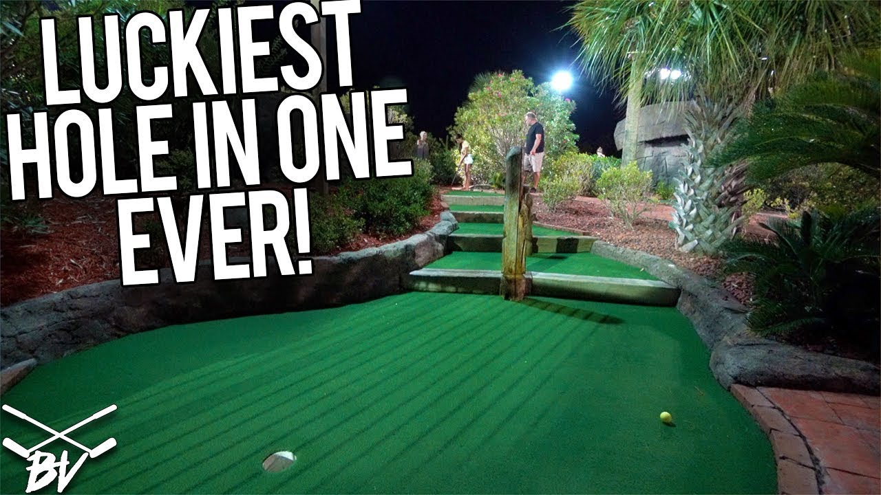 I HAVE NEVER SEEN A MINI GOLF HOLE IN ONE LIKE THIS!