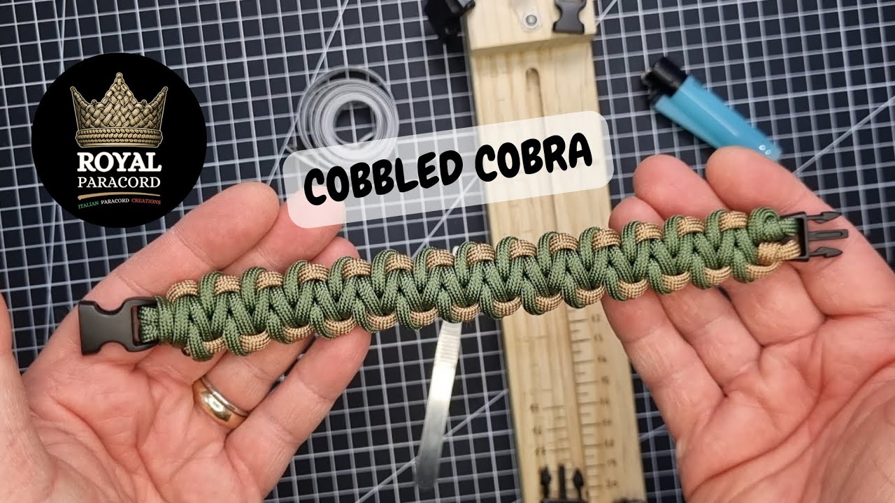 Bracciale Paracord COBBLED COBRA (or COBBLED SOLOMON) Paracord Bracelet Tutorial