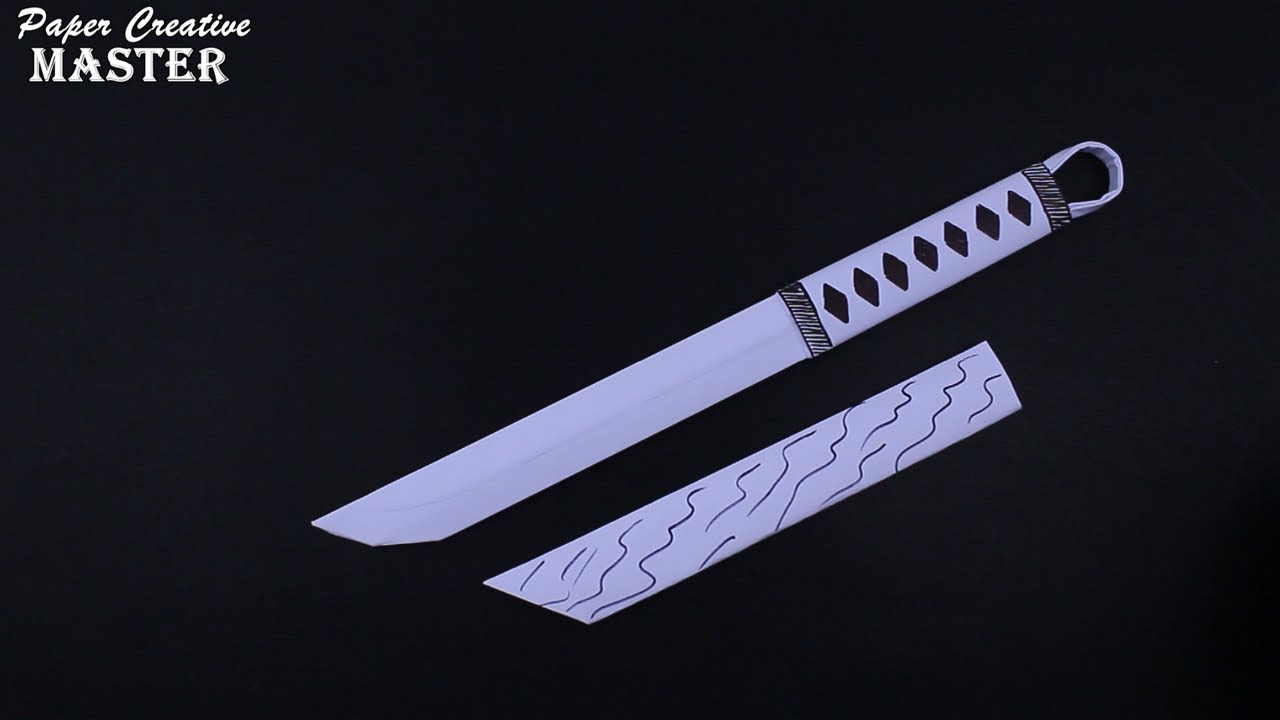 How to make a knife with a sheath made of paper