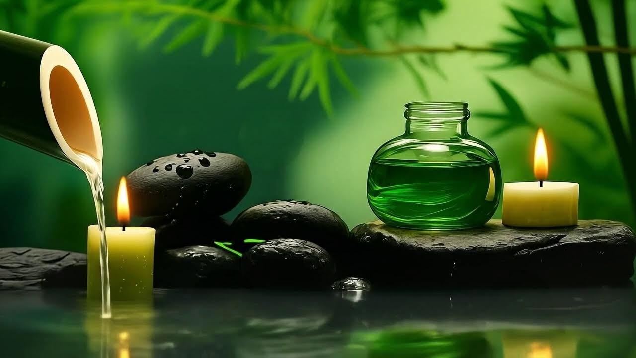 Relaxation Piano and Bamboo Water Sounds 🌿 Deep Sleep, Meditation & Healing Music, Calm Piano Music