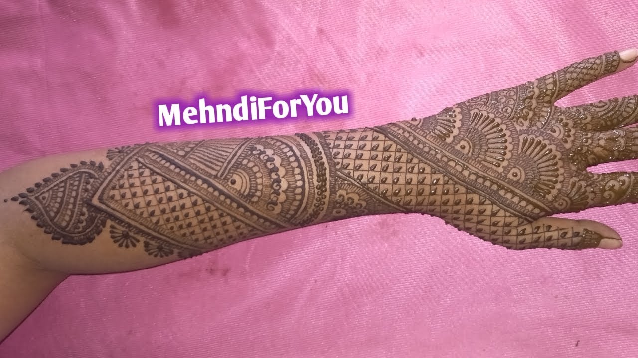 BRIDAL MEHNDI DESIGN FOR BACK HAND | DULHAN MEHNDI DESIGN FOR BACK HAND | FULL HAND MEHNDI DESIGN