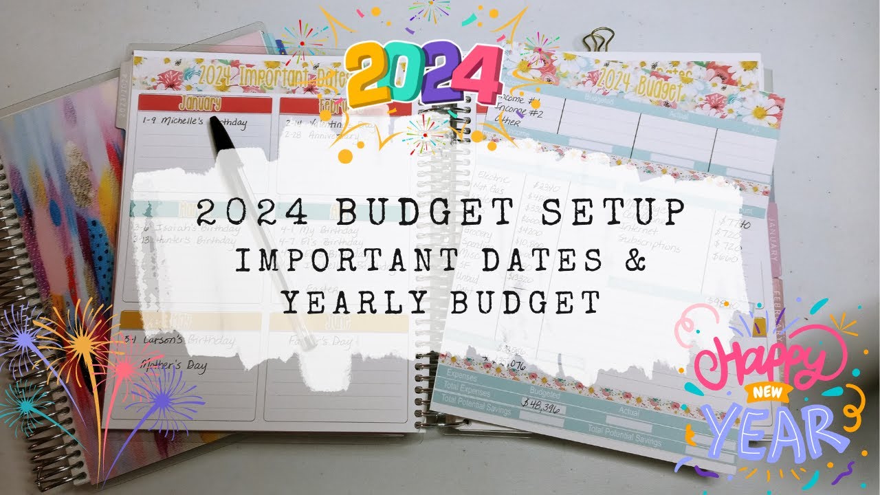 2024 Budget Set Up / Yearly Budget / 7x9 Monthly Planner / Low Income Budget / Whistle Stop Stickers