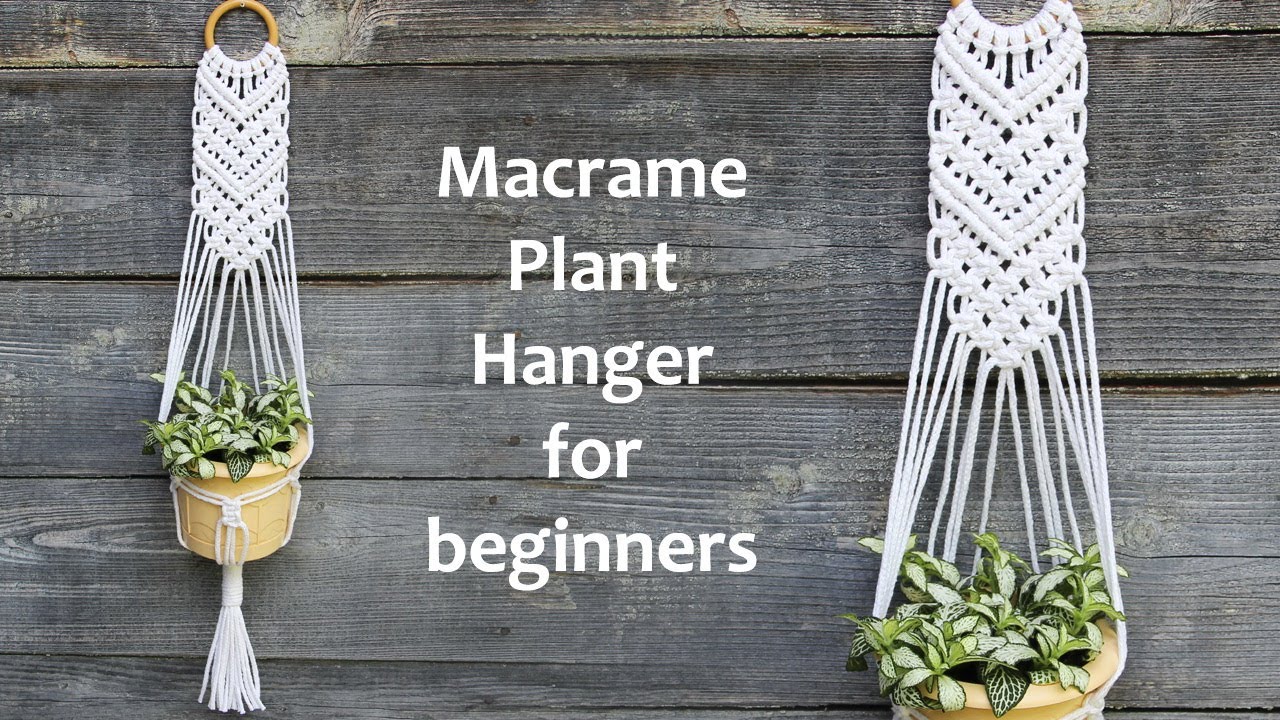 Macrame Plant Hanger for Beginners | Макраме Кашпо | Plant Hanger Tutorial | Макраме для Начинающих