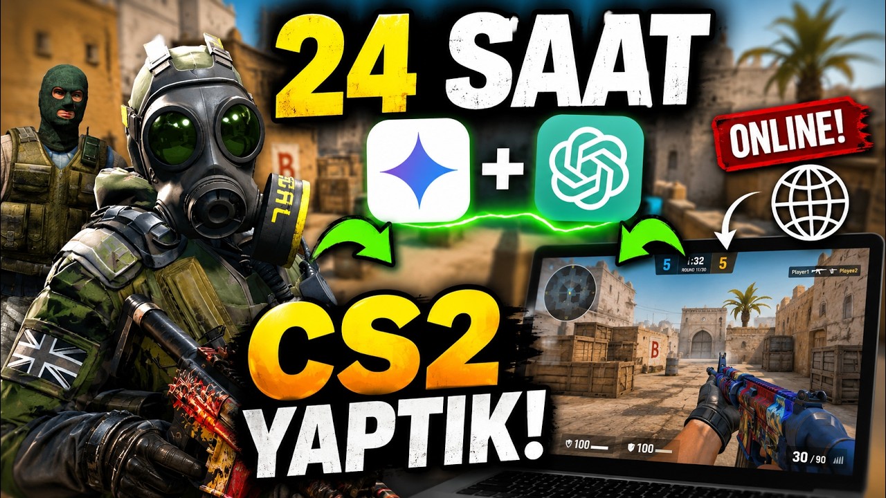 24 SAATTE YAPAY ZEKALARLA KENDİ CS2 OYUNUMUZU YAPTIK! ONLİNE!!