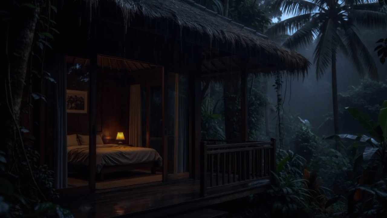 Deep Sleep with Peaceful Rain in Forest Cabin 🌧️🏡💤