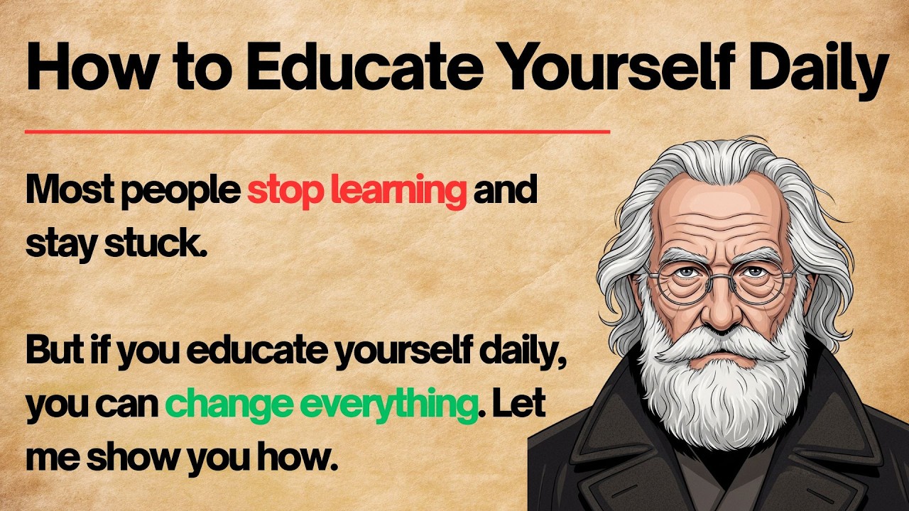 How to Educate Yourself Daily || Graded Reader Level 2 || Improve Your English Fluency ✅️