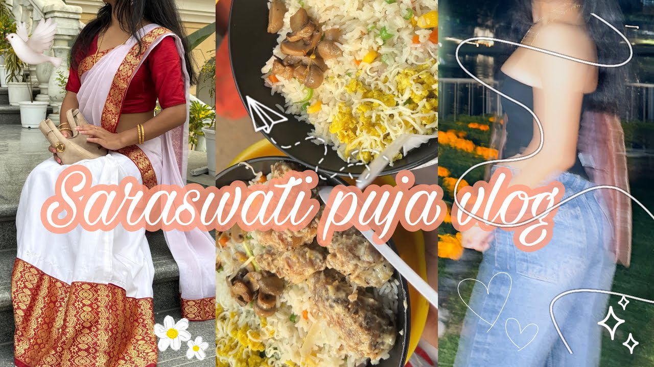 Saraswati puja vlog ✨ | life in Guwahati as a college student | spontaneous plans and best food