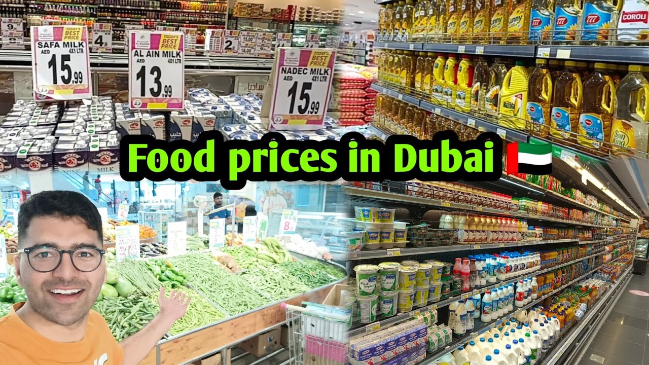 Food prices in Dubai. Grocery shopping.