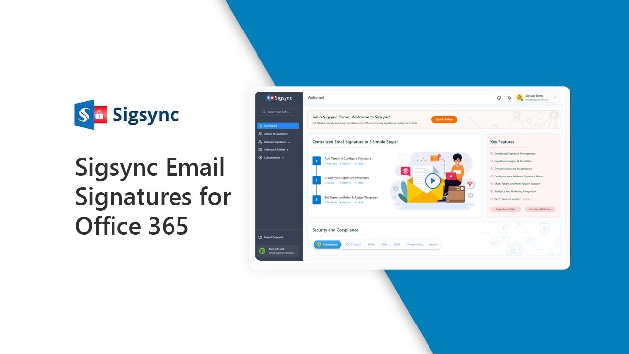 Sigsync Email Signatures for Office 365 - Quick Set up