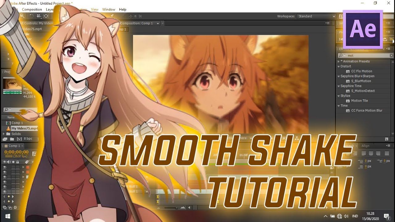 SMOOTH SHAKE TUTORIAL AMV - AFTER EFFECT