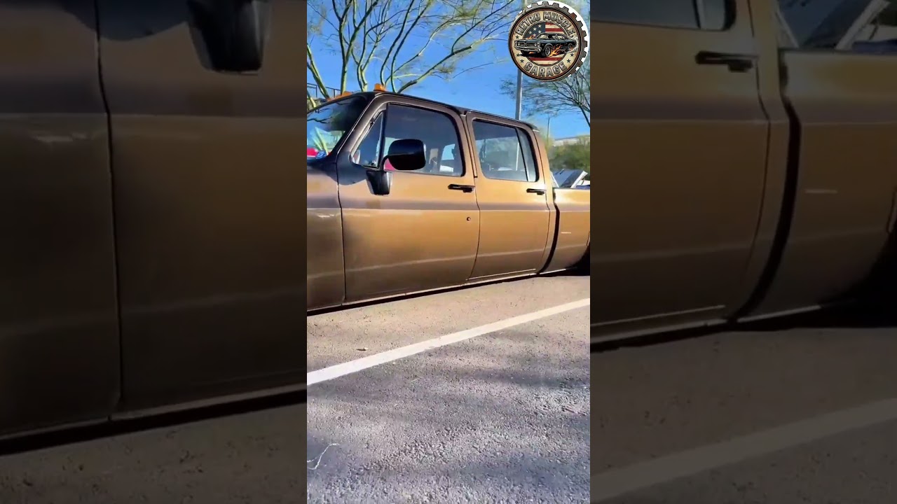 Slammed Classic GMC Crew Cab Dually! 🔥 #shorts
