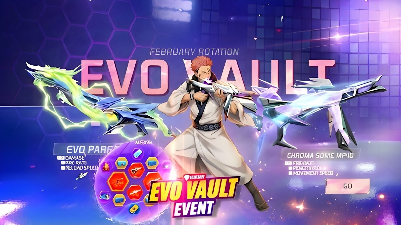 NEXT EVO VAULT EVENT FREE FIRE, SUKUNA BUNDLE EVENT FF, FF NEW EVENT TODAY, NEW EVENT FREE FIRE