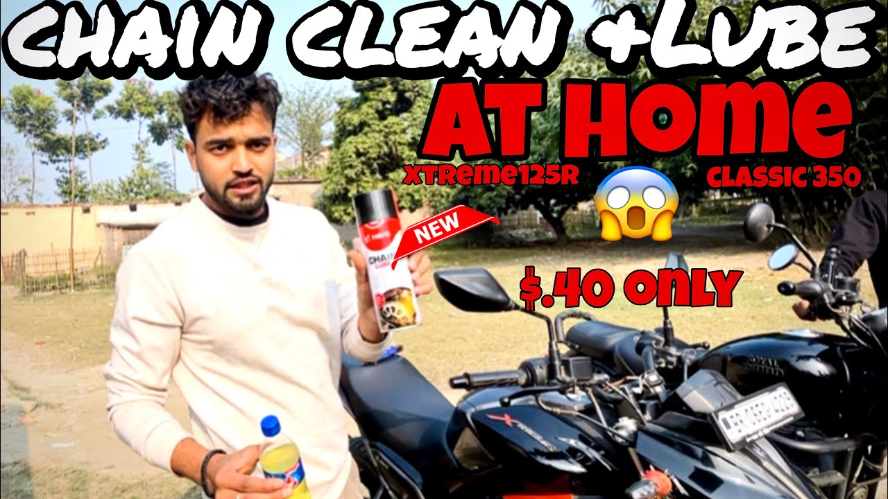 Royal Enfield classic350 stealth Black chain cleaning & Lube | step by step chain care guide 