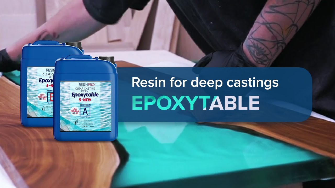 How to create RESIN and WOOD TABLETOP: EPOXYTABLE 5-FIVE by Resin Pro