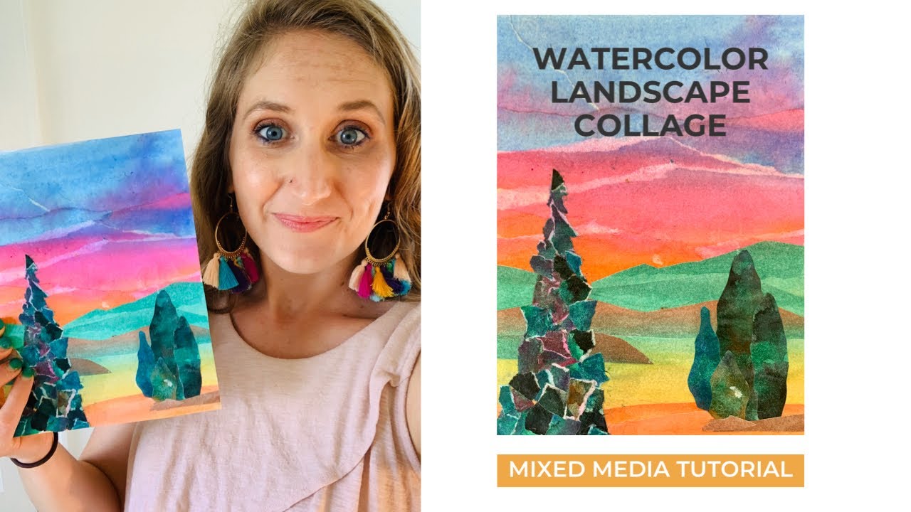 Watercolor Landscape Collage