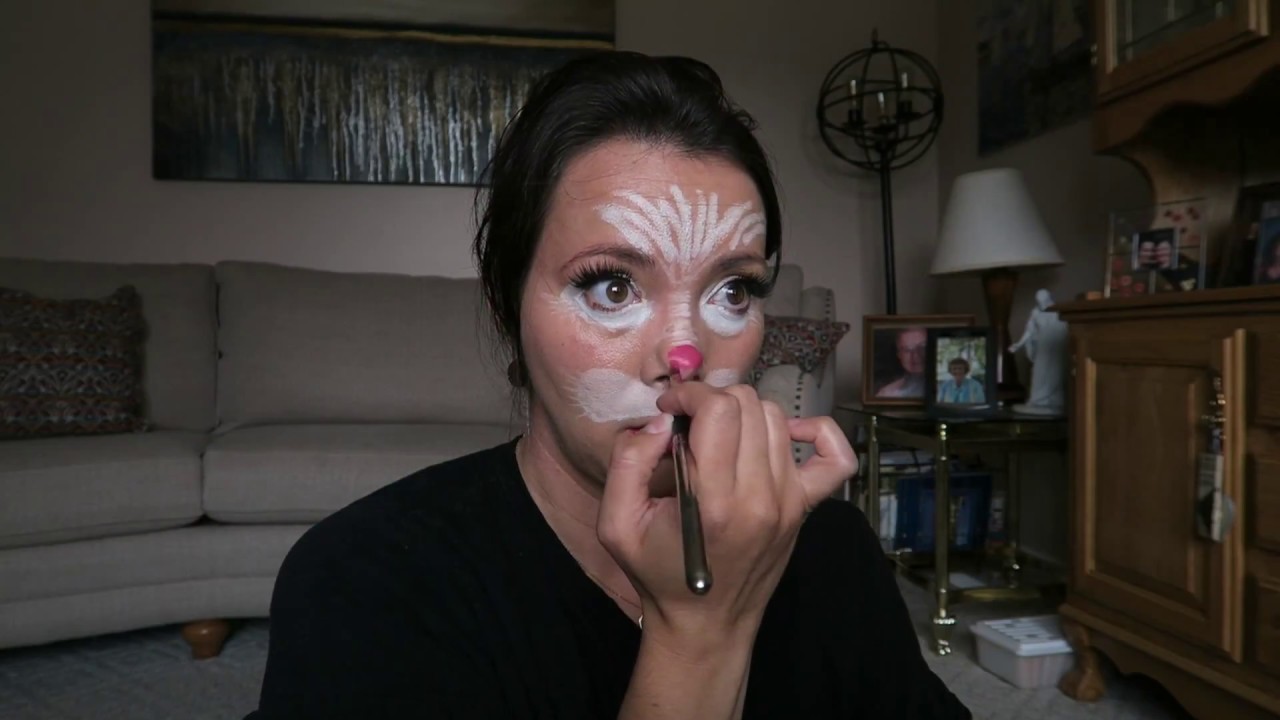Bunny or White Rabbit Halloween Makeup look
