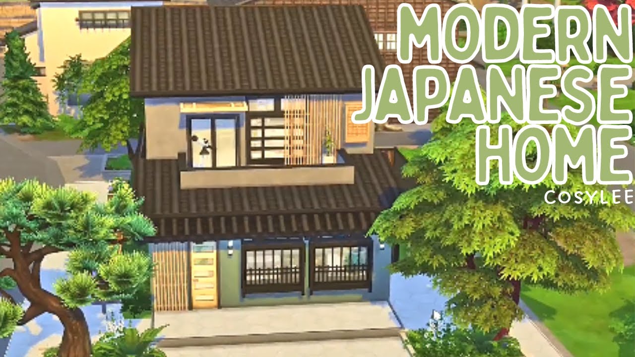modern japanese home | sims 4 speed build