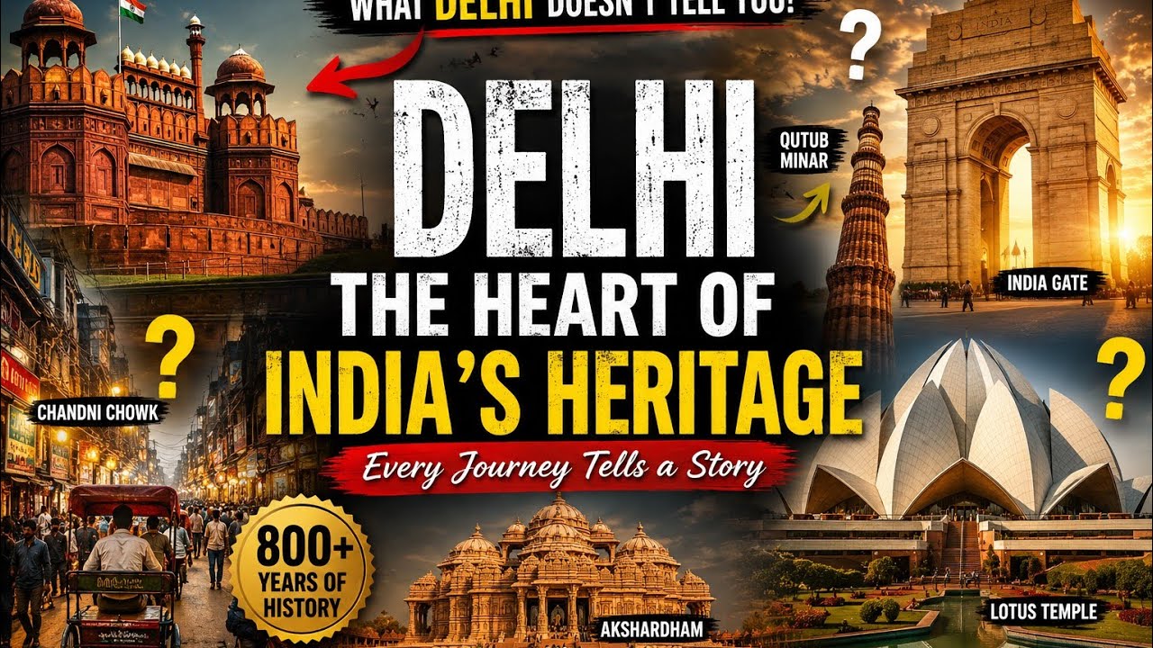 12 Best Tourist Places of Delhi | Documentary | Red Fort | Qutub Minar | Lotus Temple | Akshardham |