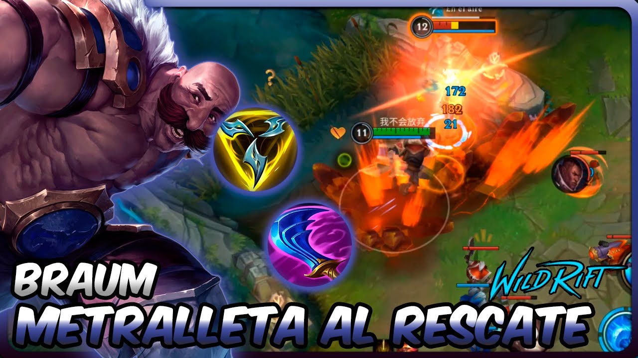 BRAUM VELOCIDAD DE ATAQUE ATERRORIZA A LOS ENEMIGOS 😈!! Braum Wild Rift Gameplay